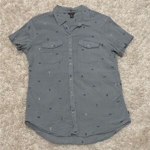 Eddie Bauer Blue Short Sleeve Casual Shirt
